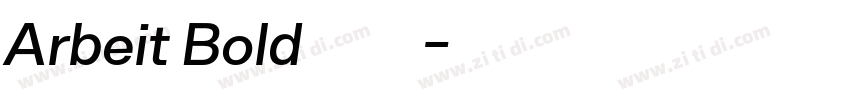Arbeit Bold字体字体转换 Arbeit Bold字体字体转换